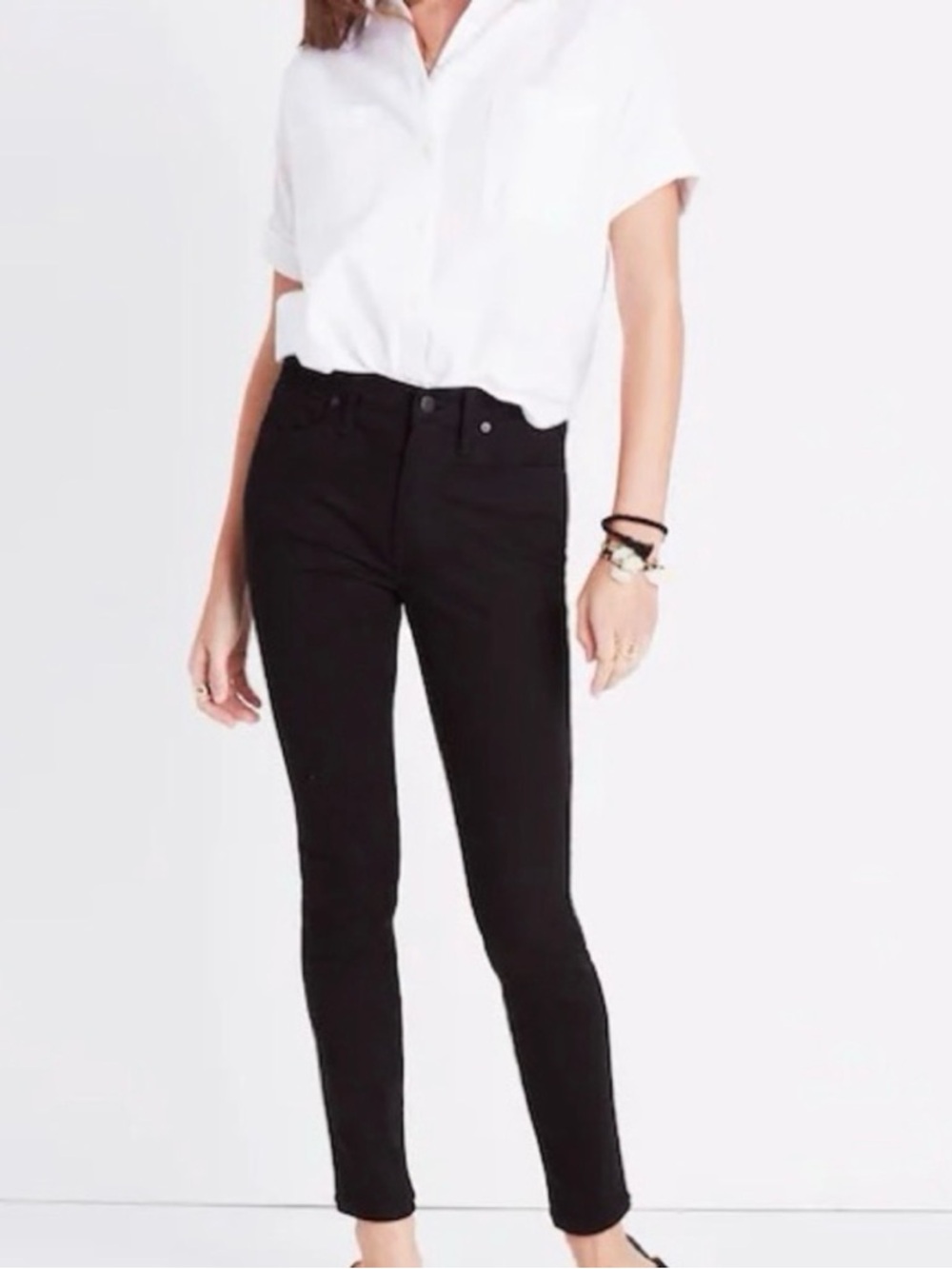 Madewell Black Mid-Rise Skinny Jeans Size 29 Classic Stretch Denim
